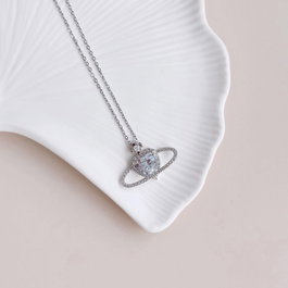 Heliophilia Silver Collar Love Saturn Plateado